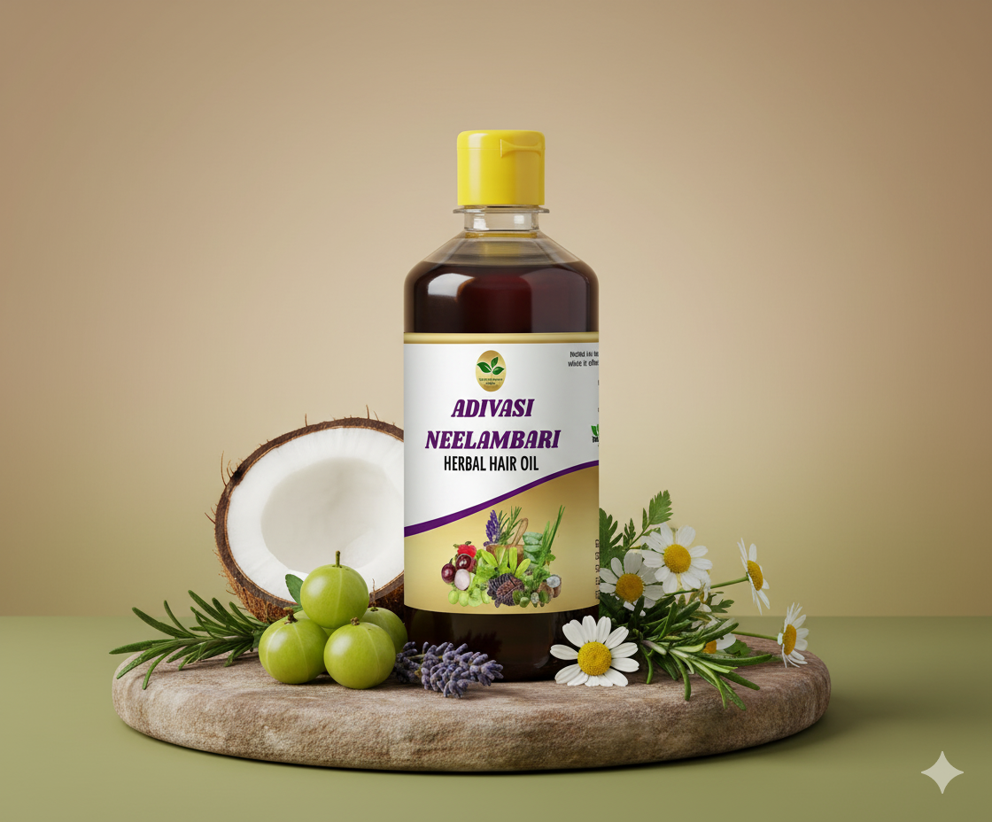 Adivasi Neelambari Herbal Hair Oil🌿