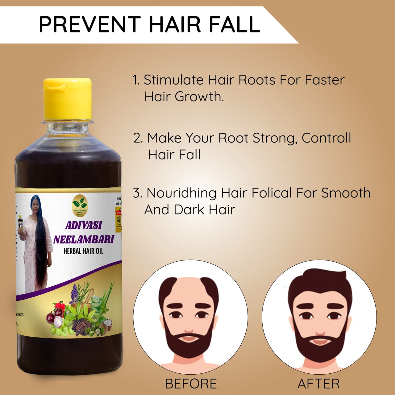 Adivasi Neelambari Herbal Hair Oil🌿